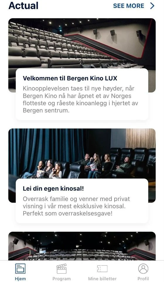 Editorial articles in app