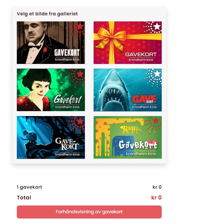 Gift card design gallery