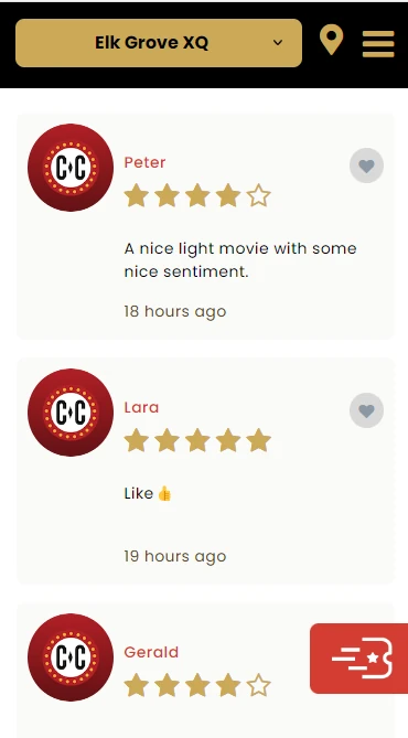 Reviews on mobile